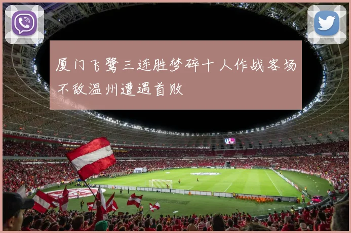 厦门飞鹭三连胜梦碎十人作战客场不敌温州遭遇首败